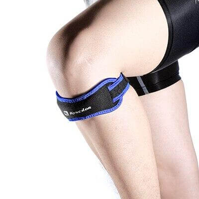 Adjustable knee patella protector offering support and pain relief during workouts.