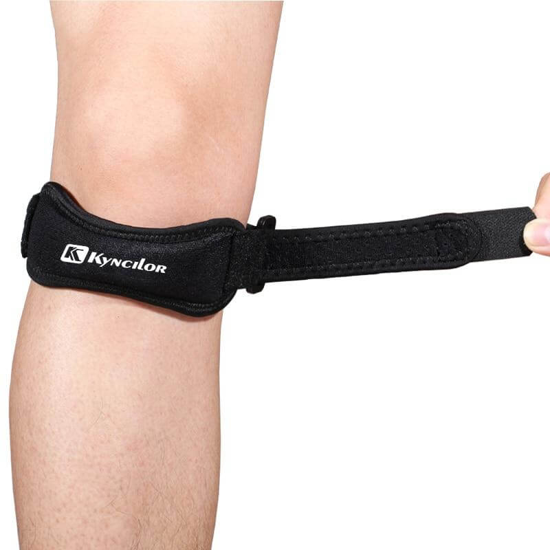 Adjustable Knee Patella Protector providing support and compression for pain relief during workouts.